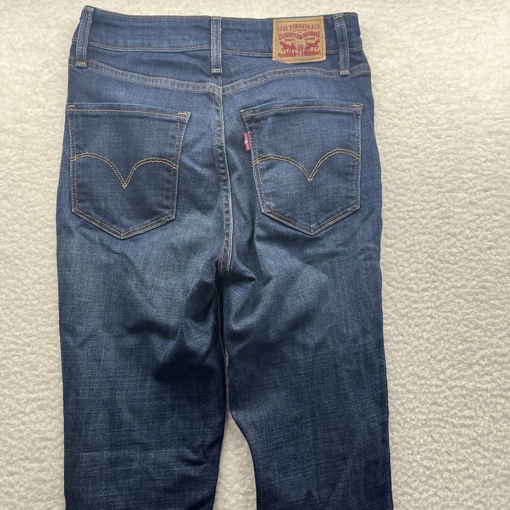 Levis Jeans Womens‎ 27 Blue Denim Jeans 721 High Rise Skinny Casual Active Chore - Picture 11 of 16